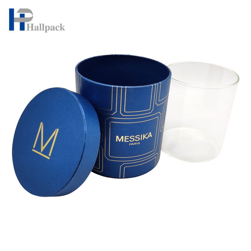 Caja de regalo personalizada con forma de cilindro de borde plano de tubo de papel de embalaje de alta capacidad con tapa, tubo de papel negro