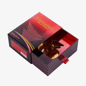 Caja deslizante de lujo de empaquetado rígido duro de la cartulina de la impresión personalizada con la caja del cajón de la manga del regalo de la cuerda de la cinta