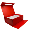 Caja de papel grande plegable magnética de encargo de lujo del tamaño con la cuerda de mano de cuero