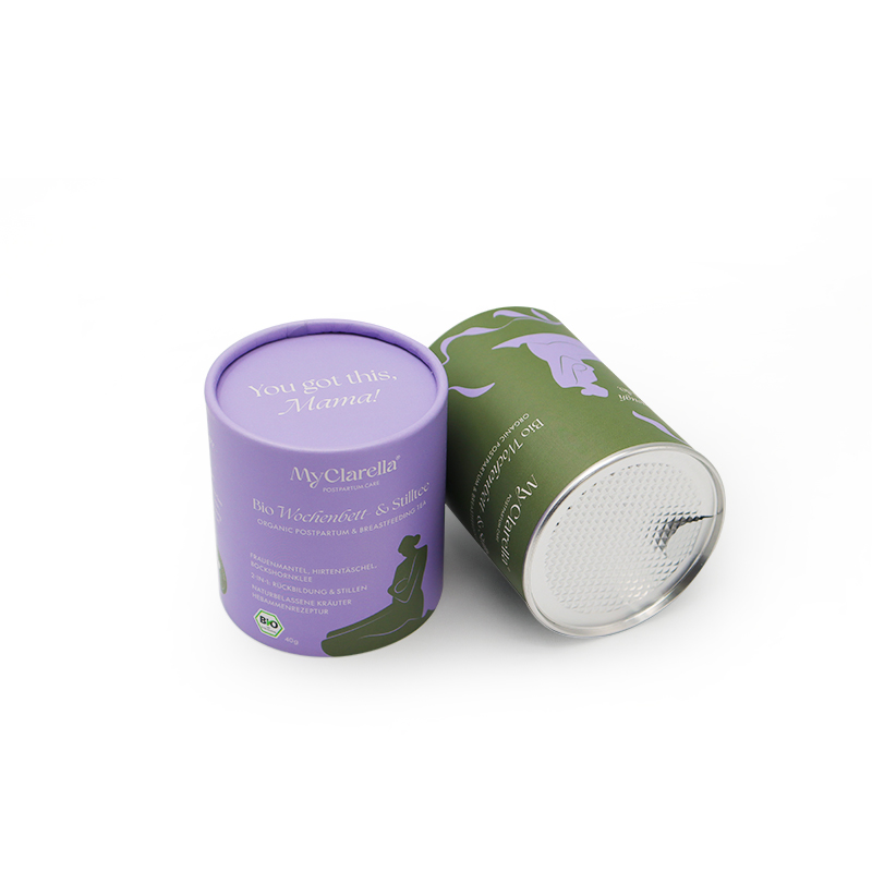 Embalaje de tubos de papel con tapas para té suelto Café de comida Cutsomised