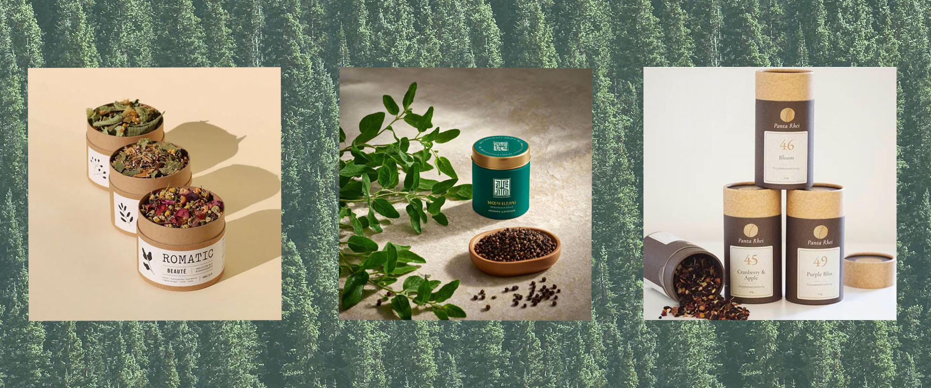 embalaje de recipiente de té