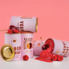 Cilindro de cartón creativo personalizado, contenedor de helado de calidad alimentaria con tapa metálica, tubo de papel, paquete de papel de aluminio de pared interior