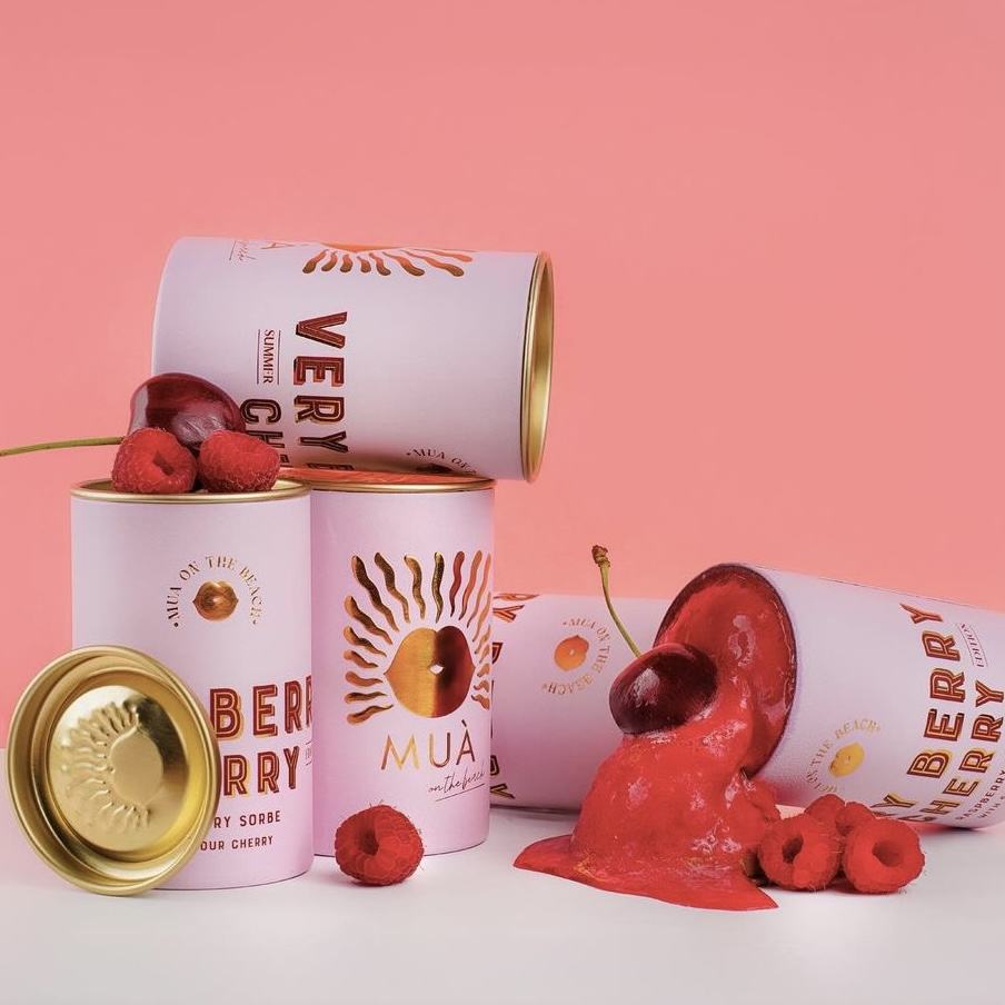 Cilindro de cartón creativo personalizado, contenedor de helado de calidad alimentaria con tapa metálica, tubo de papel, paquete de papel de aluminio de pared interior