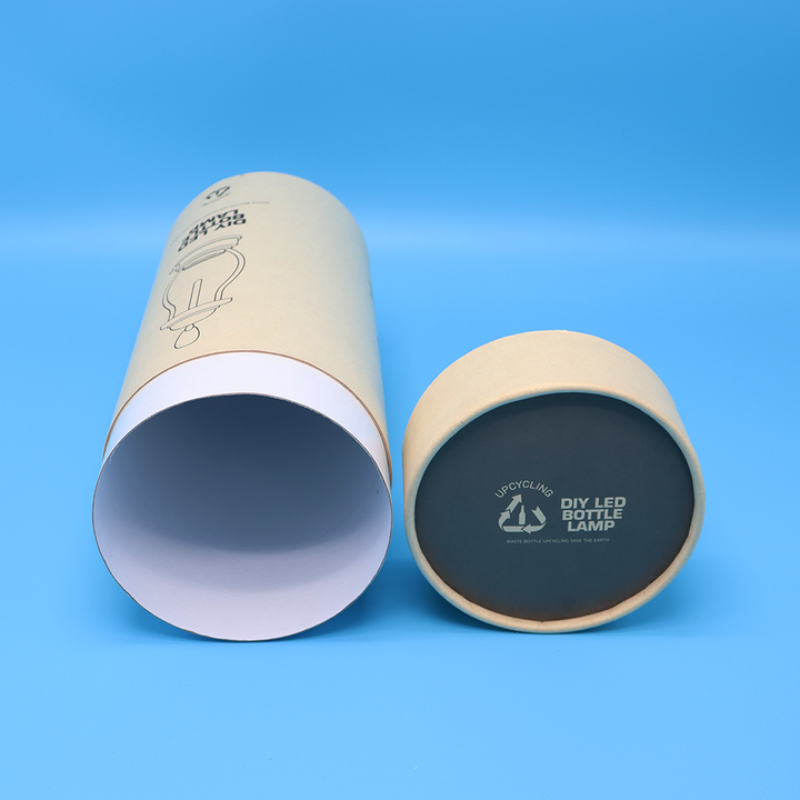 Caja cilíndrica de cartón electrónica respetuosa con el medio ambiente personalizada, embalaje de tubo de papel para cámara, reloj inteligente, auricular, luz LED