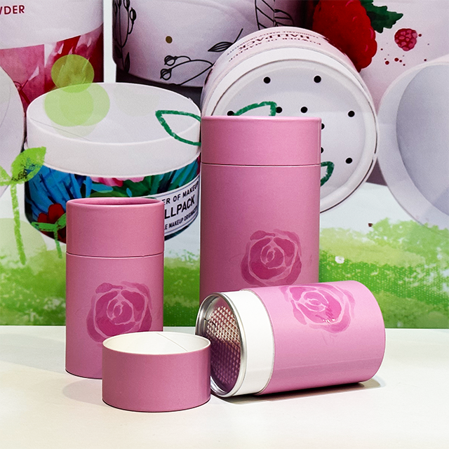 Paquete despegable fácil personalizado biodegradable Hallpack para embalaje de cilindro de papel para café, té y chocolate