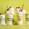 Cilindro de cartón creativo personalizado, contenedor de helado de calidad alimentaria con tapa metálica, tubo de papel, paquete de papel de aluminio de pared interior