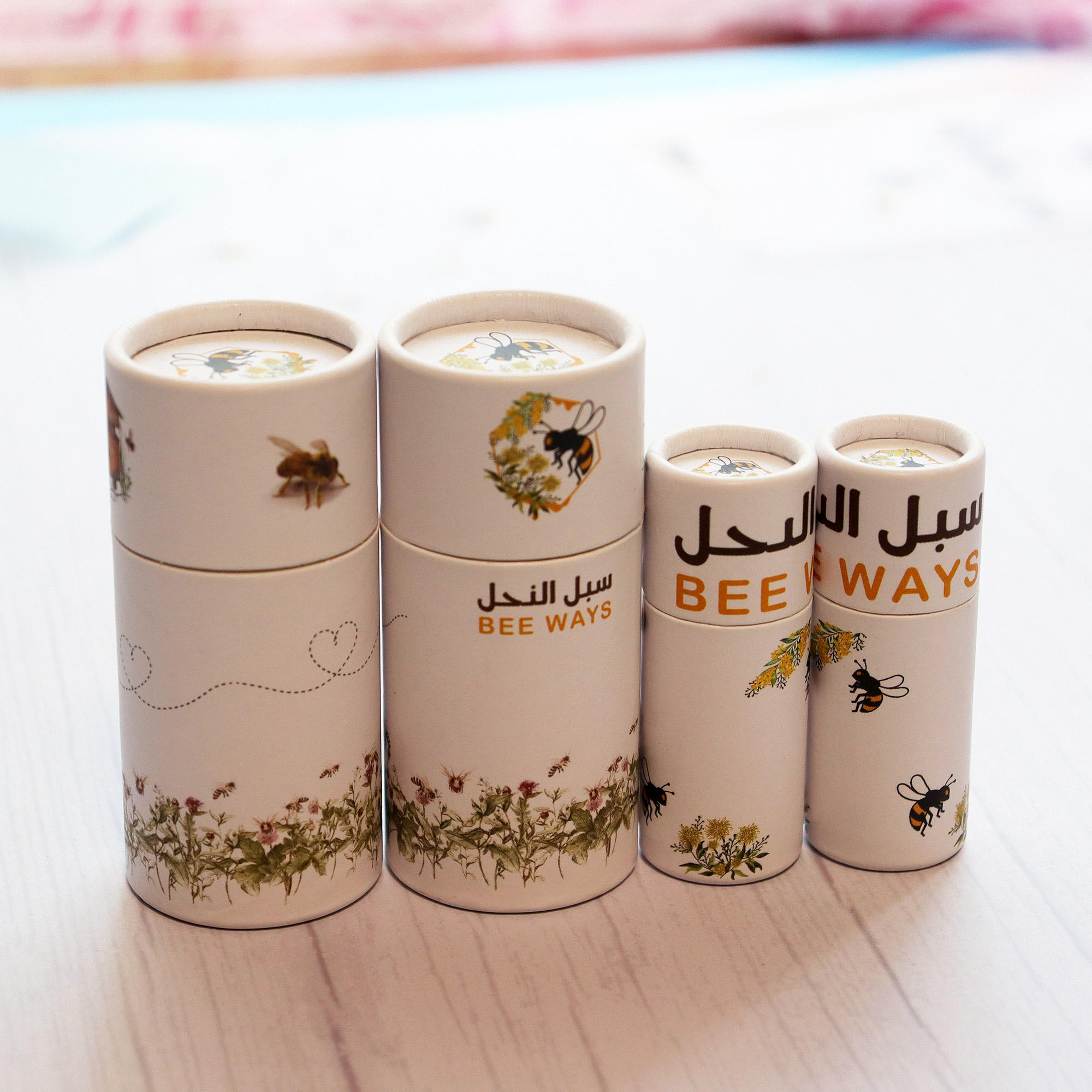 Mini Twist Lip Balm Paper Tube 3.5g Desodorante Envase Resistente al aceite