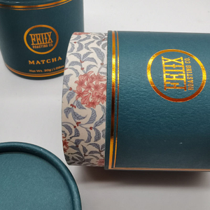 Embalaje de tubo de papel Kraft reciclable para pastel, forma redonda, laminado en relieve, acabado mate brillante, uso artesanal, impresiones de logotipos personalizados