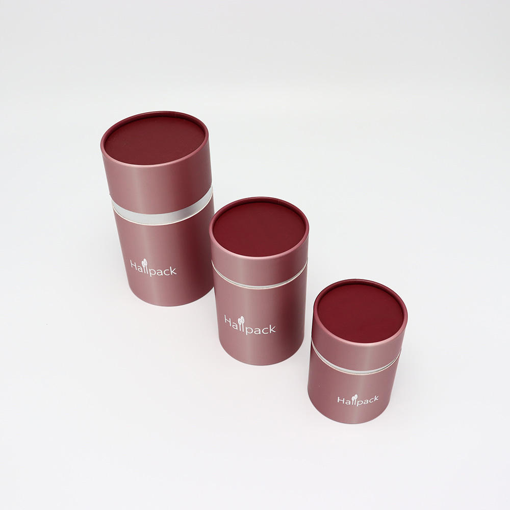 Caja de tubo de papel de empaquetado del tarro cosmético de Kraft biodegradable de la crema de la cartulina del cilindro redondo de encargo