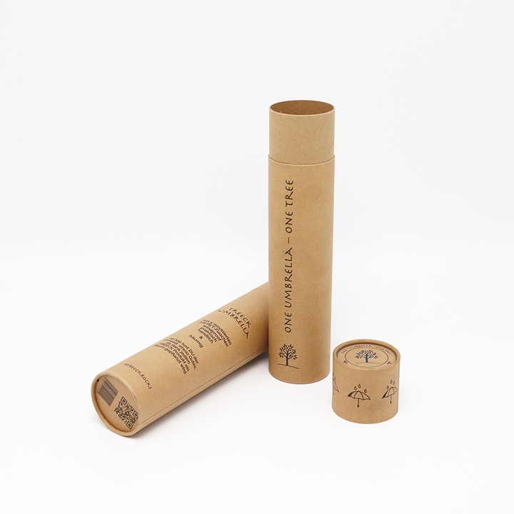Tubo de papel de caja de cilindro de cartón ecológico personalizado, embalaje para botella, jarrón, papel tapiz, paraguas de bádminton