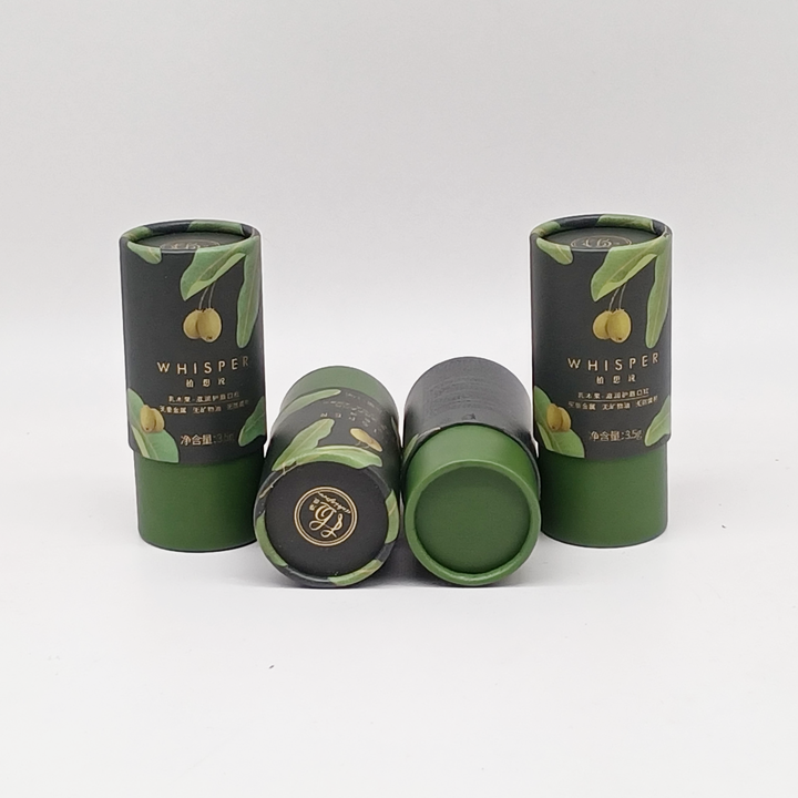 Material reciclado biodegradable, impresión personalizada, cilindro de cartón duro Kraft, tubo de papel EVA Neto, embalaje de aceite esencial