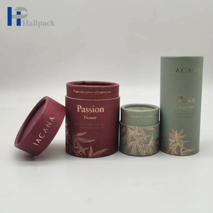 Caja de velas con estampado de papel Kraft personalizable, impresión dorada, embalaje de tubo de papel de manipulación que desaparece biodegradable