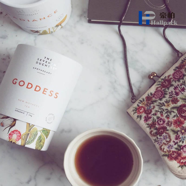 Bio tubo amistoso de Kraft del papel del tubo del papel de categoría alimenticia del bote del té para la comida