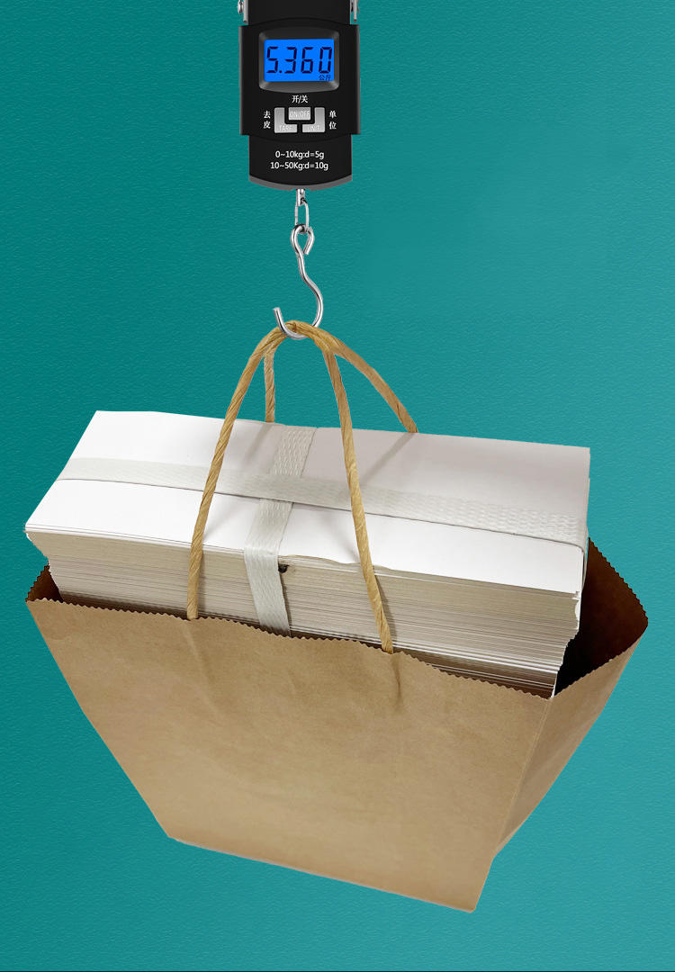 Bolsa de embalaje de papel Kraft reciclable personalizada con asa de transporte Solución de embalaje biodegradable de fábrica