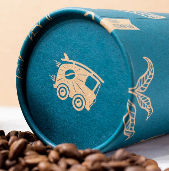 Caja de embalaje de cartón ecológico, cilindro redondo suelto para té y café en grano, tubo de papel de calidad alimentaria, tubo de papel Kraft a prueba de humedad