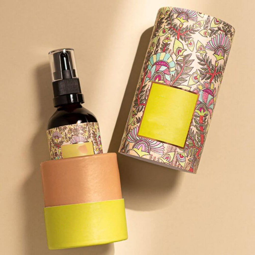 Botella de cristal de perfume del cilindro 15ml/30ml/50ml/100ml que empaqueta con la caja del tubo de papel