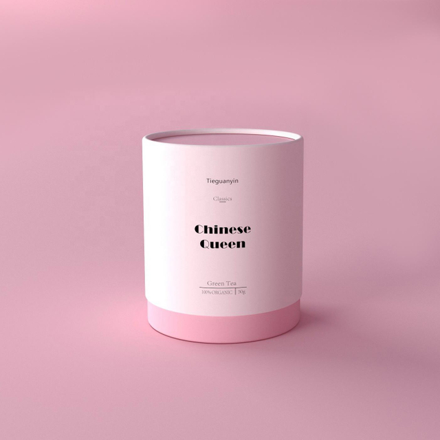 Cilindro de embalaje de tubo de papel cilíndrico de cartón Kraft reciclable de impresión personalizada para caja redonda de papel de café y té de especias cosméticas