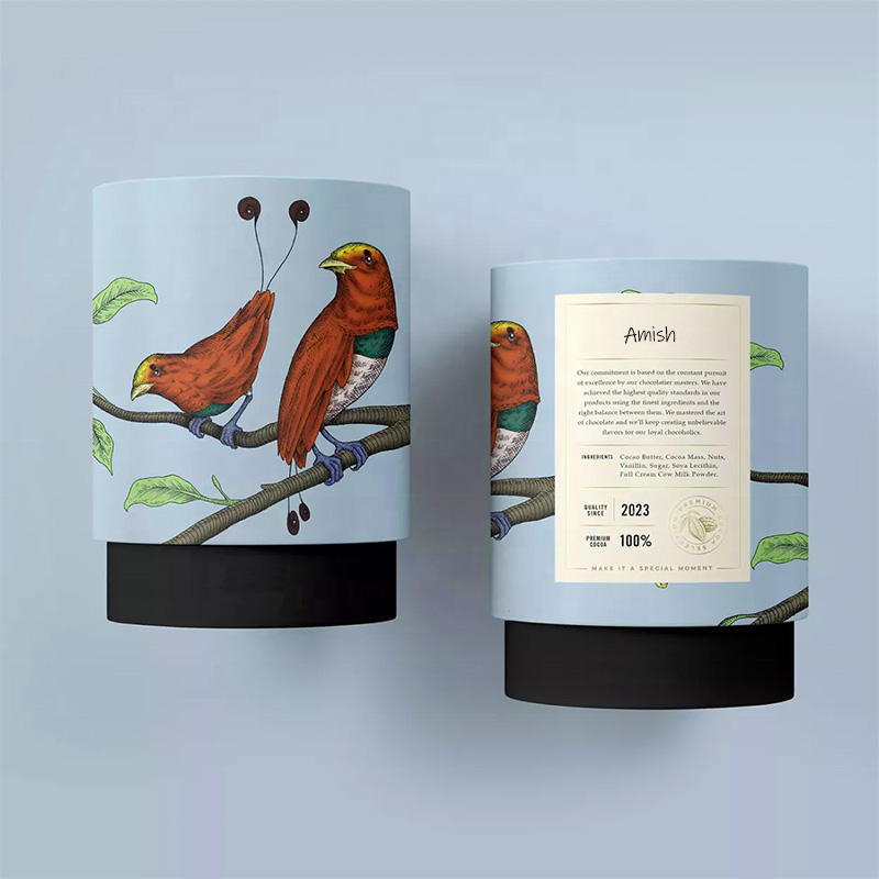 Cilindro biodegradable, embalaje de tubo de cartón de papel para alimentos, recipiente de té Premium, embalaje de caja de tubo para paquete de té suelto