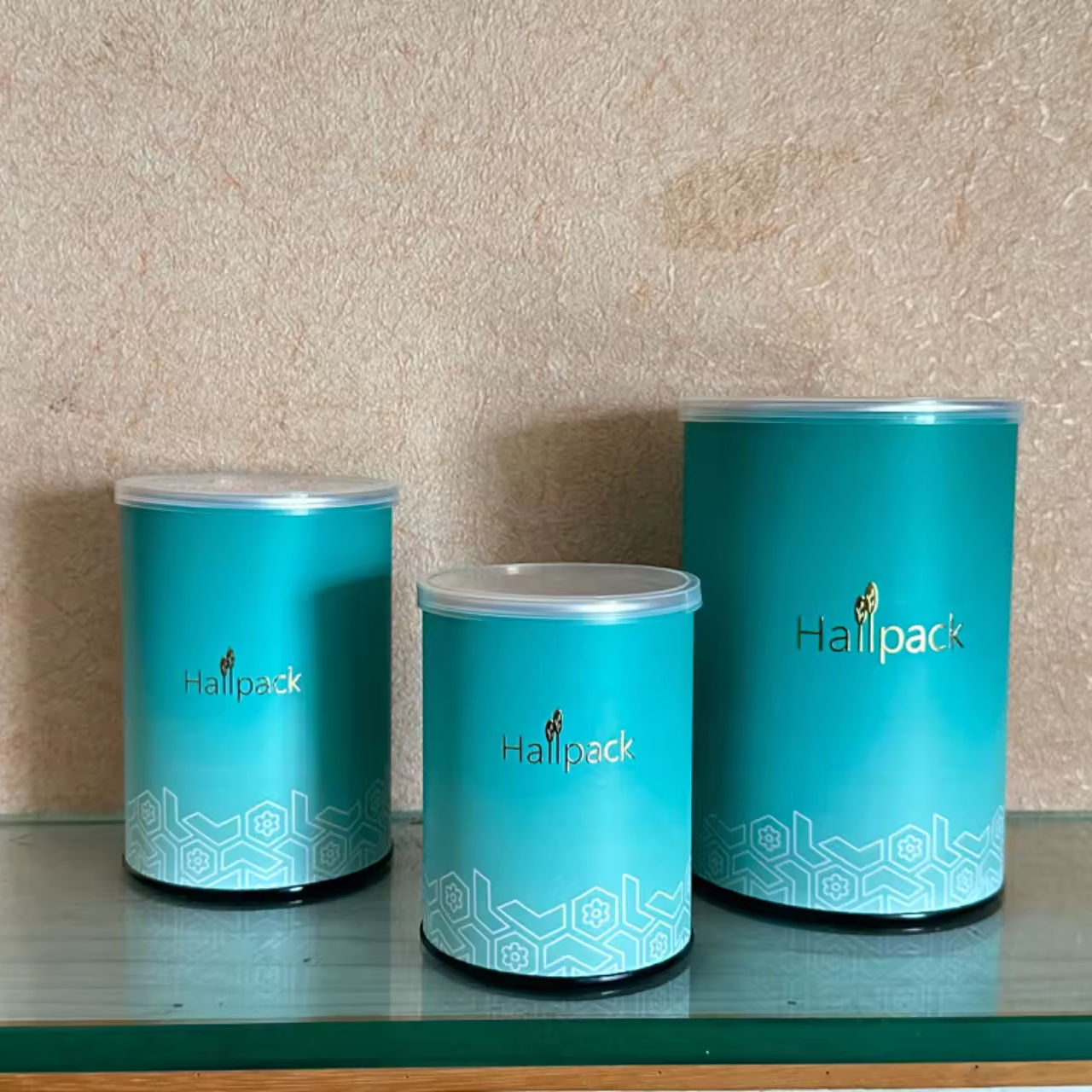 Diseño de marca ecológico personalizado, embalaje de papel cilíndrico de fácil desgarro con tapa de plástico Kraft, tubo de papel personalizado