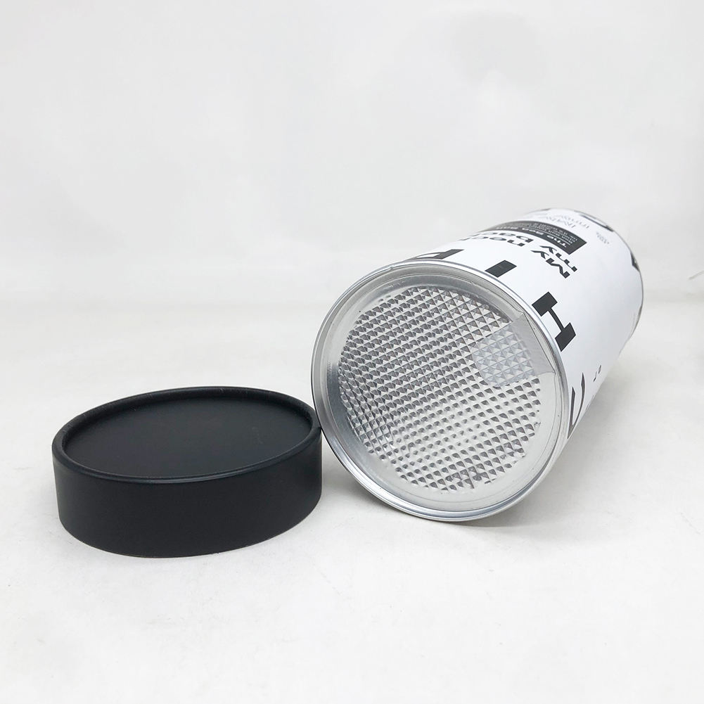 Paquete de papel de calidad alimentaria, diseño personalizado, respetuoso con el medio ambiente, embalaje de tubo de papel de sellado de Metal fácil de pelar para nueces, café y té