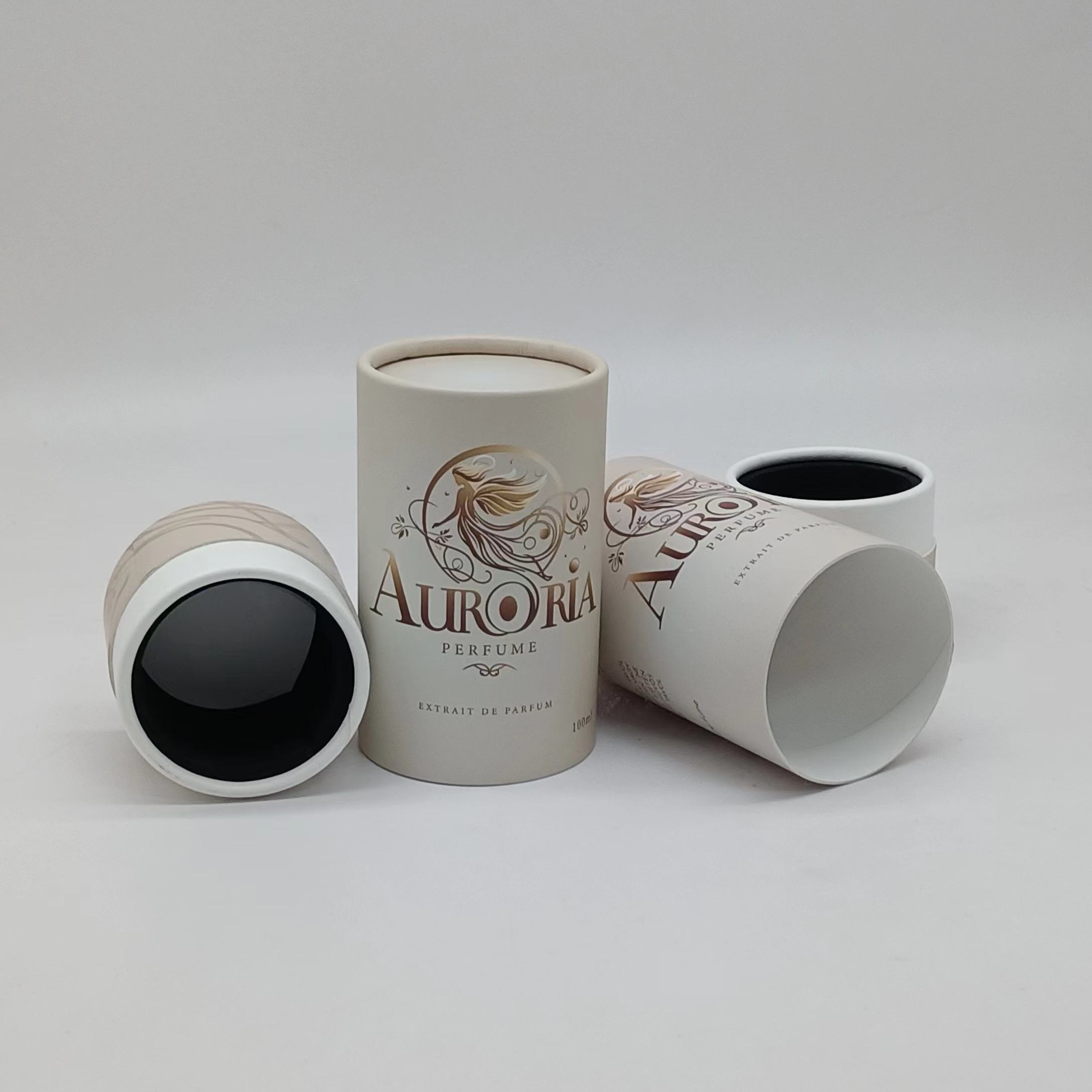 Perfume biodegradable del diseño del paquete del tubo del papel del cilindro de la cartulina de Kraft para el regalo