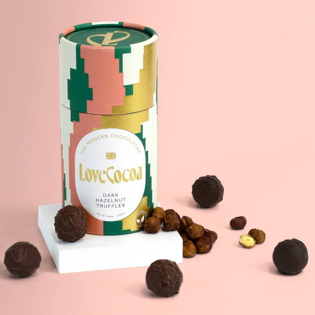 Embalaje de tubo de papel biodegradable para chocolate, café, té, caja de tubo redondo duradera