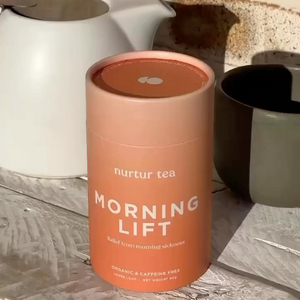 Cilindro de té de calidad alimentaria, 100% libre de plástico, embalaje de caja de tubo redondo, tubo redondo de papel Kraft personalizado para té