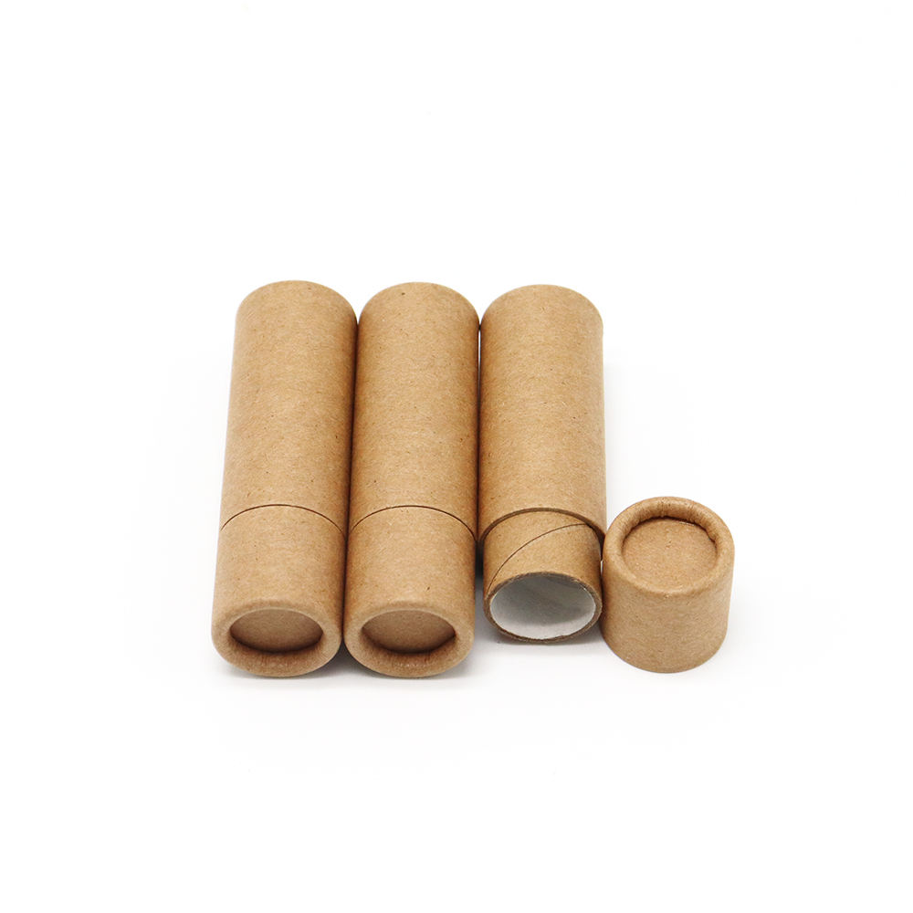 Venta al por mayor, tubo de papel Push Up, contenedor de desodorante, caja de embalaje ecológica, bálsamo labial de cartón biodegradable, tubo de papel Kraft