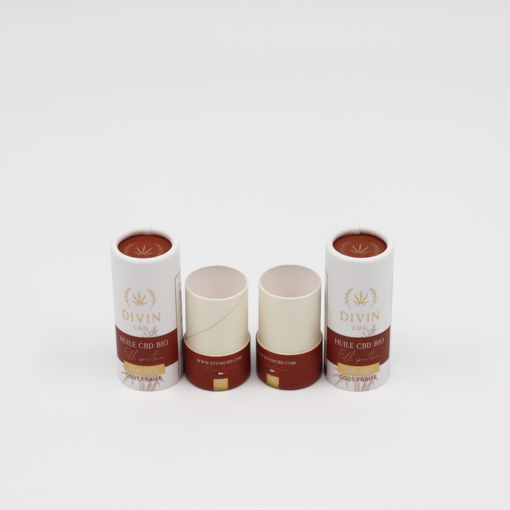 Embalaje cosmético personalizado de alta calidad, caja cilíndrica de cartón, tubo de papel, embalaje para perfume, esmalte de uñas, aceite esencial CBD