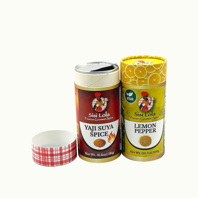 Envase de tubo de cartón de papel hermético forrado con lámina de calidad alimentaria de alta calidad para cilindro de paquete de té suelto