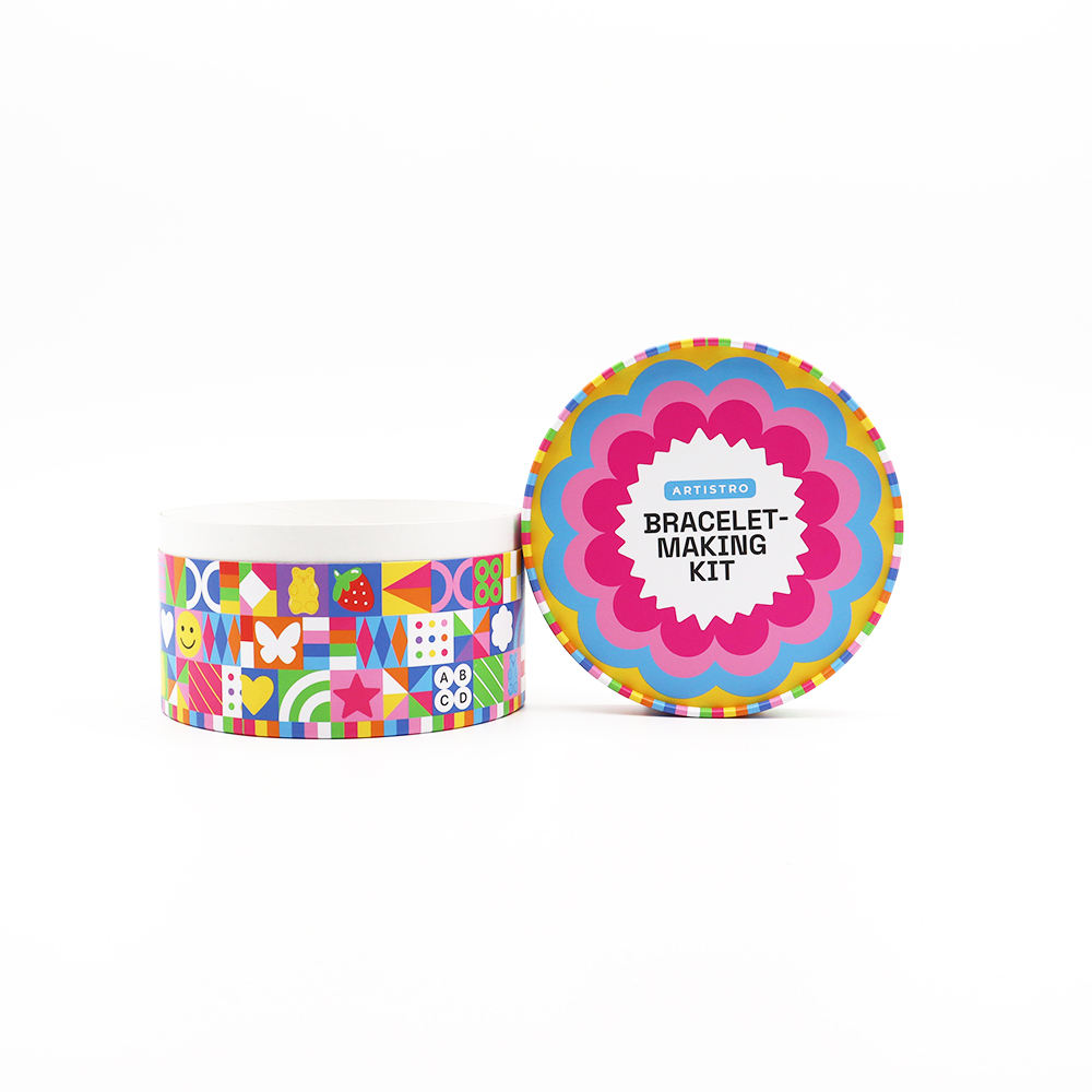 Embalaje de papel redondo para pastel de cumpleaños, contenedor cilíndrico con impresión de diseño de lujo, Dumplings, pastel de cumpleaños, embalaje de papel de regalo