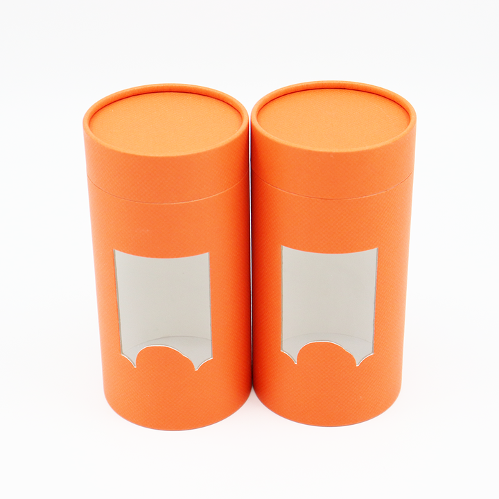 Embalaje de ropa personalizado respetuoso con el medio ambiente, caja cilíndrica de cartón, tubo de papel con ventana para camisetas, ropa interior, calcetines, toalla