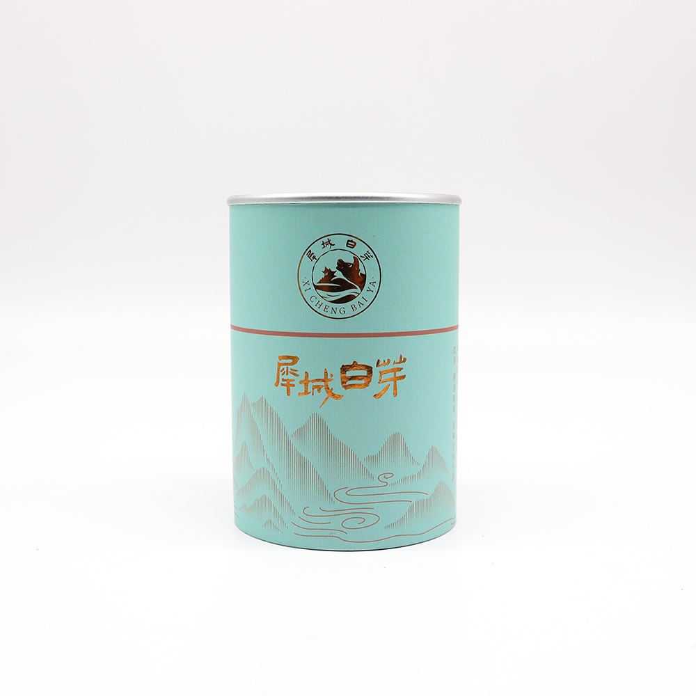Cajas de tubo con logotipo impreso té circular de embalaje ecológico, caja de regalo personalizada con cilindro de papel de diseño personalizado