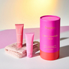 Embalaje de papel Kraft reciclable para cosméticos Tubo de embalaje personalizado para botella de perfume Caja de tubo redondo ecológica