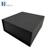 Caja de papel de encargo al por mayor del cartón plegable del negro de la caja de papel del embalaje de la impresión del logotipo