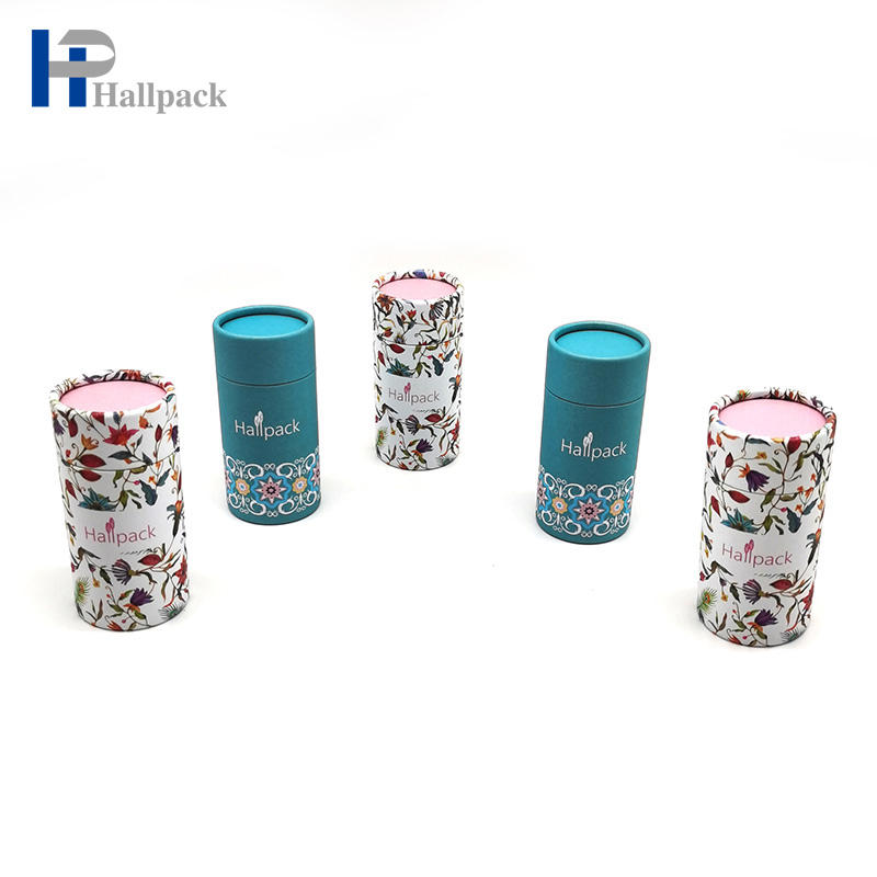 Tubo de cartón de forma redonda con brillo de labios con logotipo personalizado, tubo de embalaje de papel Push Up con papel Deadorant