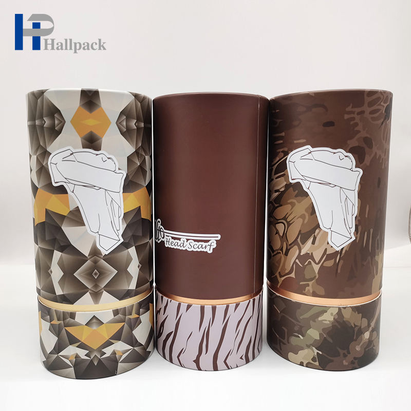Cilindro de ropa biodegradable que empaqueta el tubo redondo de papel artesanal personalizado