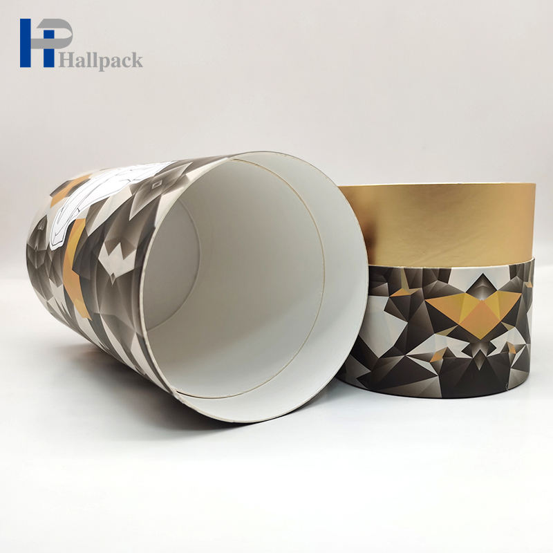 Cilindro de ropa biodegradable que empaqueta el tubo redondo de papel artesanal personalizado