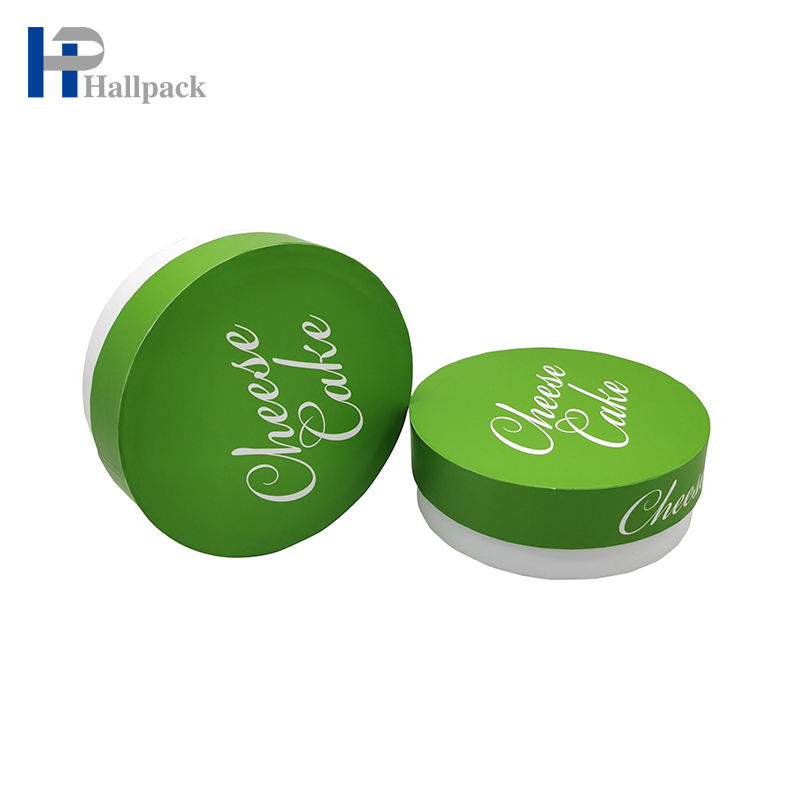 Empaquetado de tubo de papel de cilindro de torta de lado plano biodegradable personalizado de calidad alimentaria