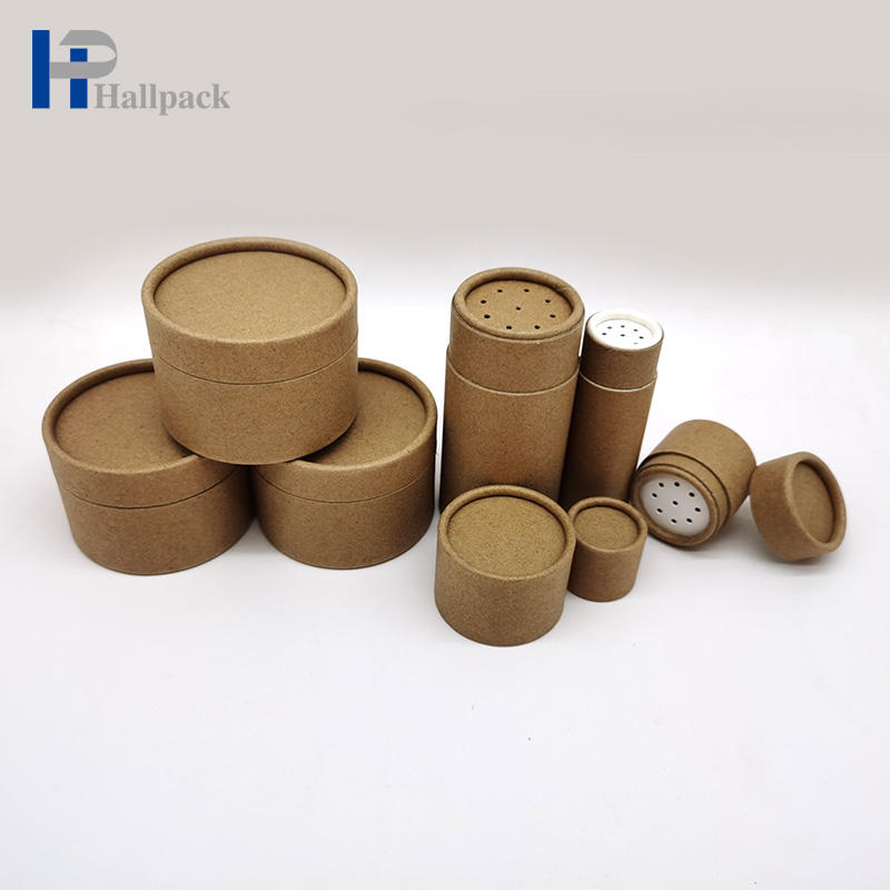 Cartón cilíndrico de papel biodegradable redondo resistente para embalaje de tubos redondos de velas con estampado y manejo de impresión que desaparece