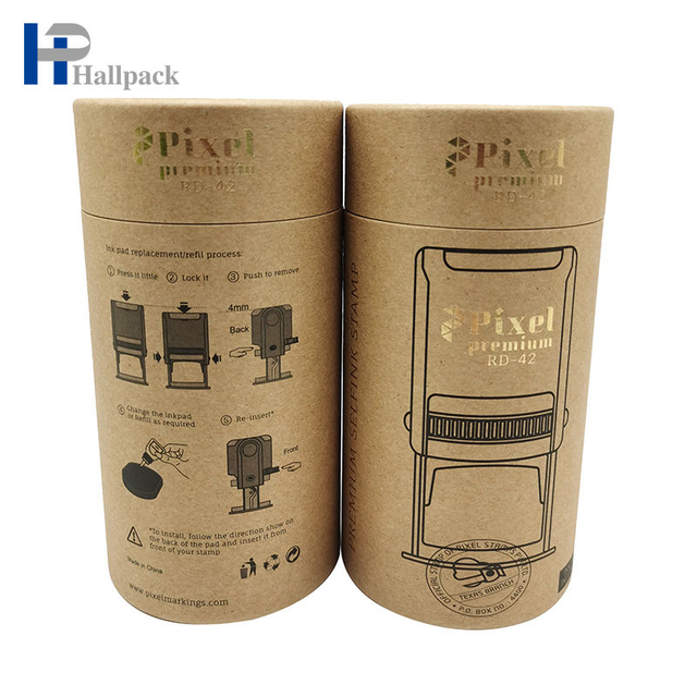 Tubos respetuosos del medio ambiente del papel de Kraft del sello del cilindro de encargo que empaquetan para los productos del hogar