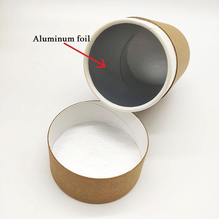 Caja de té de alta calidad, embalaje personalizado, tubo de café de papel de cartón cilíndrico 100% reciclado
