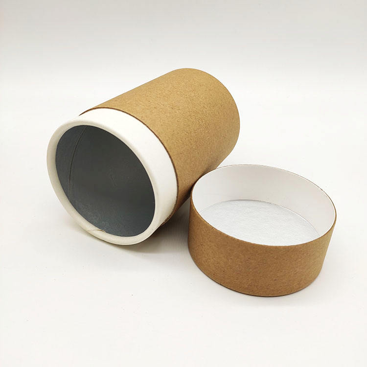 Caja de té de alta calidad, embalaje personalizado, tubo de café de papel de cartón cilíndrico 100% reciclado