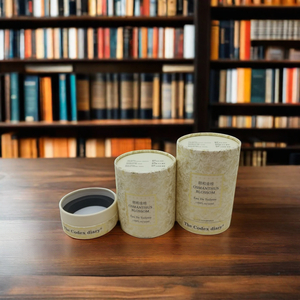 Caja de empaquetado del cilindro impreso de la categoría alimenticia Logotipo rígido personalizado Café Té Cartón Tubos redondos del papel del arte