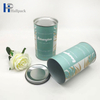 Tubo de papel de té redondo, latas de embalaje, tubo de papel de enlatado de comida con tapa de metal