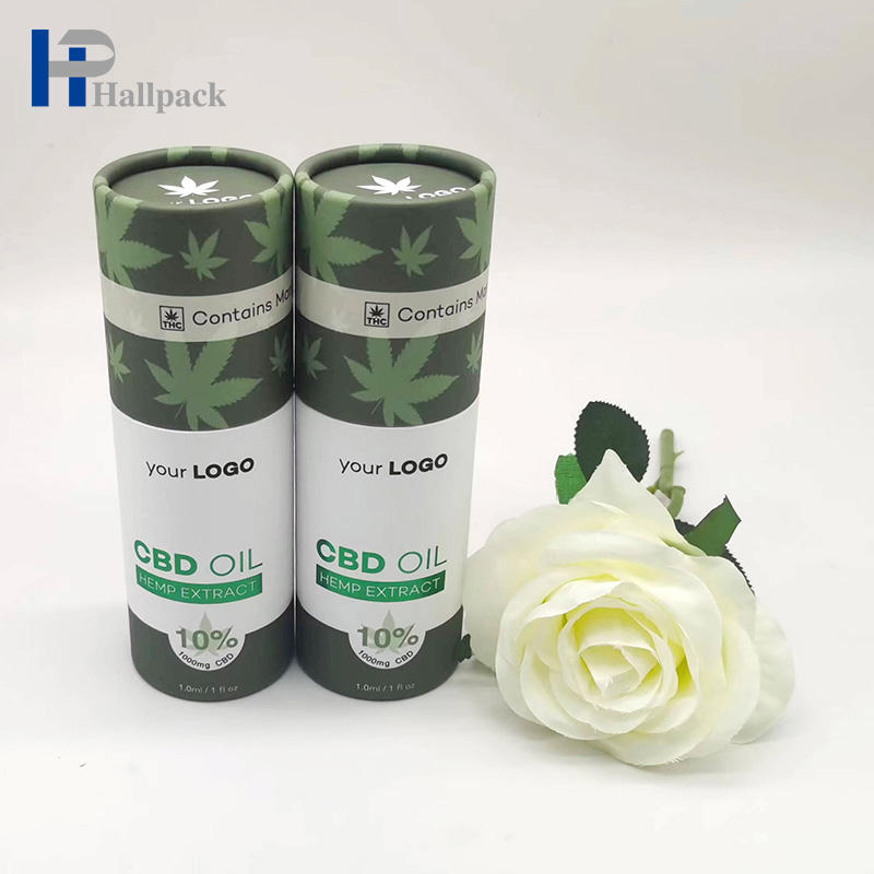 Tubo de papel biodegradable Embalaje de caja redonda de aceite esencial Tubo de papel de regalo