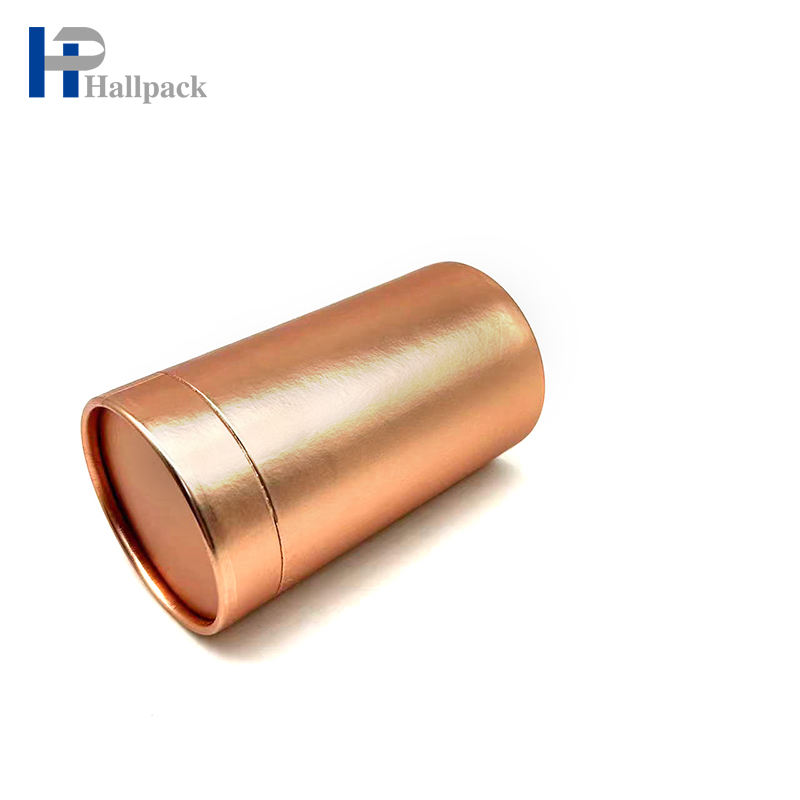 Tubo de papel personalizado de oro rosa de tubo de papel reciclable ecológico de venta caliente