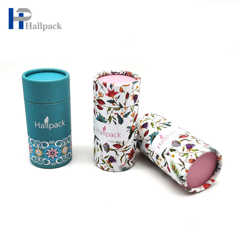 Tubo de cartón de forma redonda con brillo de labios con logotipo personalizado, tubo de embalaje de papel Push Up con papel Deadorant