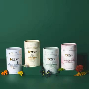 Tubos de paquete de té de cilindro redondo biodegradable del logotipo de logotipo