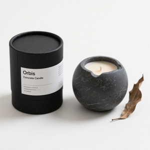 Embalaje cosmético de cilindro de papel personalizado reciclable para botes de velas